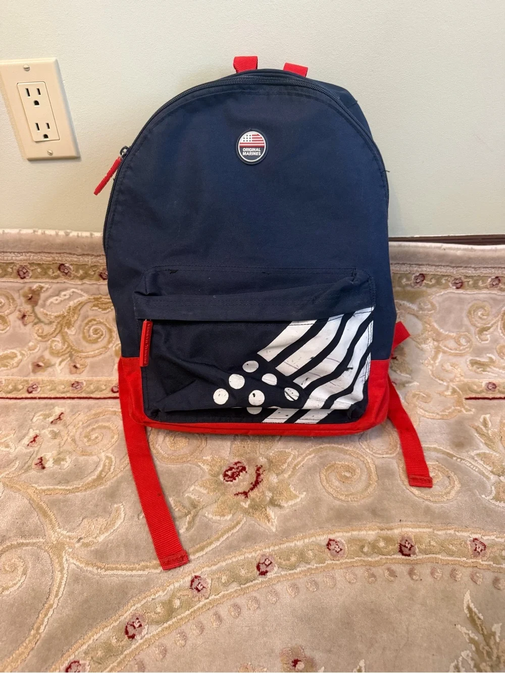 Original Marines Navy and Red Kid’s Backpack
